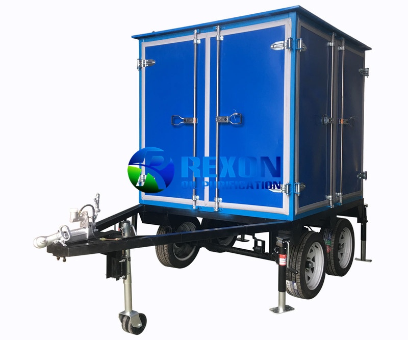 Enclosed Single Axle Trailer Mounted Mobile Type Transformer Oil Purifier