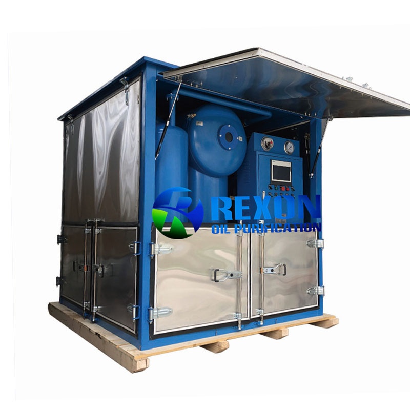 High Vacuum Type Transformer Oil Purification System with Full Enclosure
