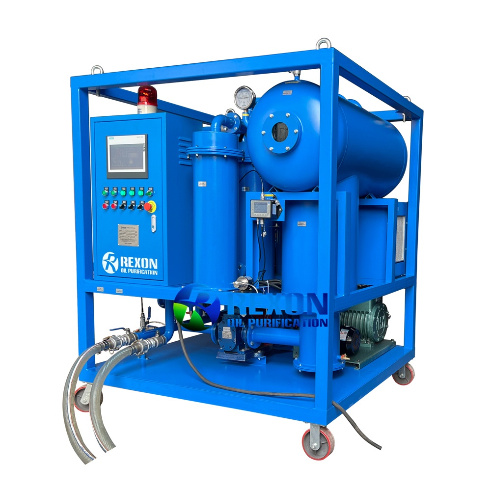 PLC Fully Automatic Turbine Oil Filtration Machine with Online Moisture ...