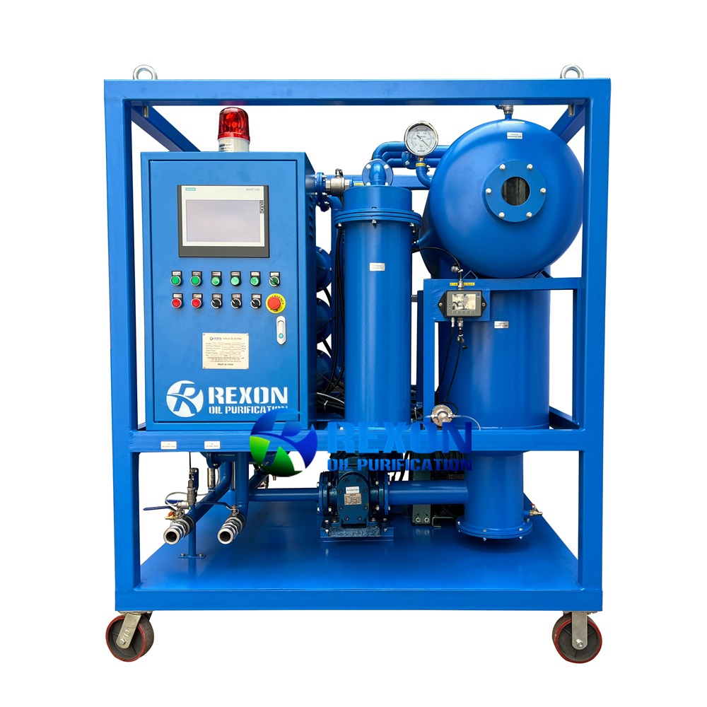 PLC Fully Automatic Turbine Oil Filtration Machine with Online Moisture ...