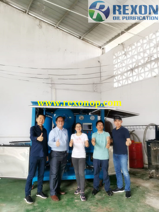 Malaysia customer visit for our transformer oil filtration machine 12000LPH